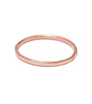 Catbird + Classic Hammered Ring in Rose Gold