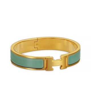 Hermes + Clic Clac Bracelet in Lagoon Blue