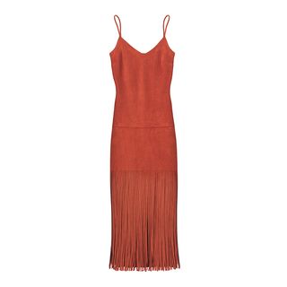 Design Lab + Faux Suede Fringe Dress