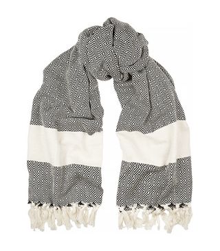 Koza + Fringed Herringbone Cotton Scarf