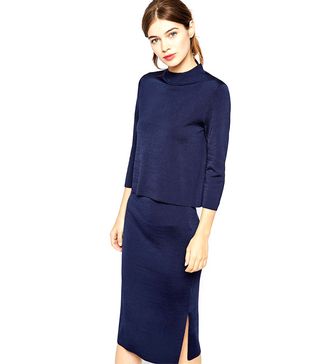 Ganni + Boxy Jumper with Mock Neck