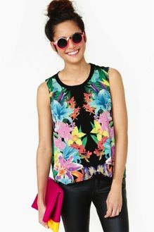 Nasty Gal + Nasty Gal Paradise City Muscle T-Shirt