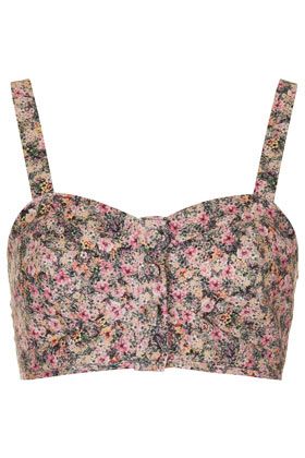 Topshop + Ditsy Floral Button Bralet