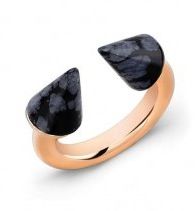 Vita Fede + Vita Fede Titan Snowflake Obsidian Stone Ring