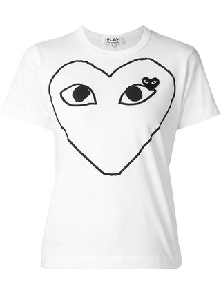 Comme Des Garçons + Logo Printed T-Shirt