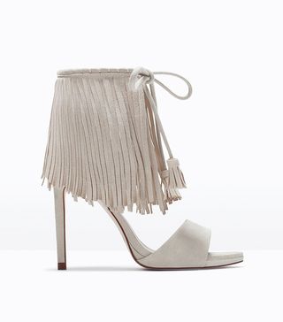 Zara + Fringed Sandals
