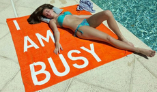 Art Production Fund + I Am Busy Beach Towel