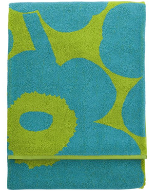 Marimekko + Unikko Turquoise and Lime Beach Towel