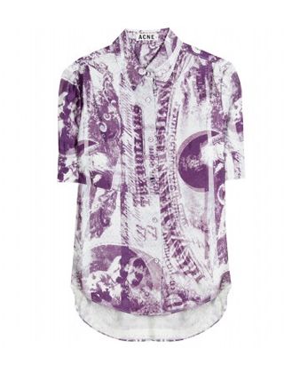 Acne + Patia Currency Print Blouse