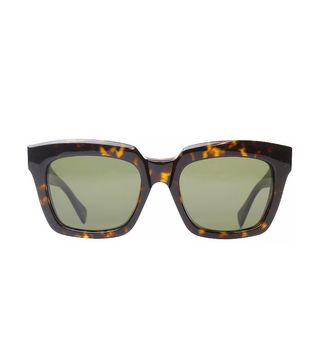 Céline + Dark Havana Fashion Sunglasses With Grey Lens
