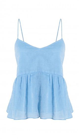 Tibi + Summer Space Dyed Ruffle Cami