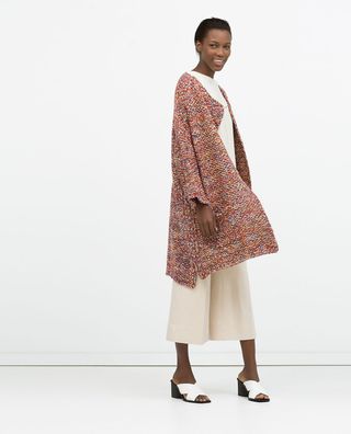 Zara + Multicolored Coat