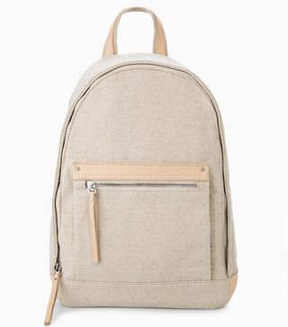 Mango + Pocket Linen-Blend Backpack