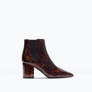 Zara + Leopard Ankle Boots