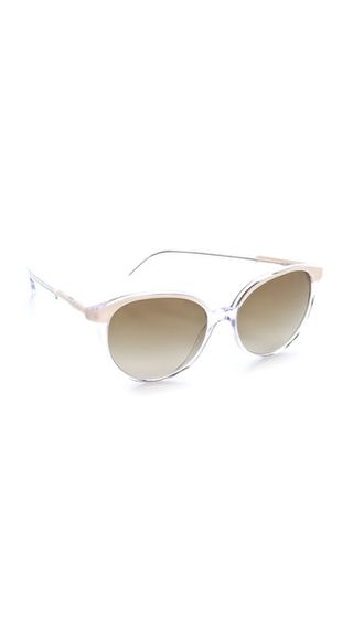 Stella McCartney + Ultrathin Round Sunglasses
