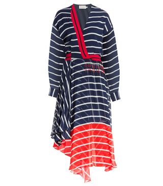 Preen by Thornton Bregazzi + Striped Silk Dress