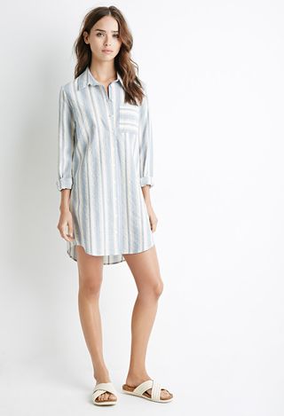 Forever 21 + Multi-Stripe Shirt Dress