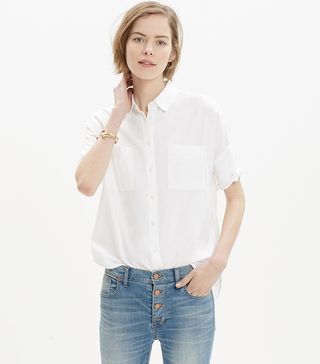 Madewell + White Cotton Courier Shirt