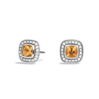 David Yurman + Petite Albion Earrings with Citrine and Diamonds