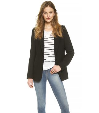 Anine Bing + Classic Fit Blazer, Black