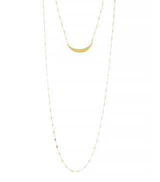 Jennifer Zeuner + Pippa Gold Vermeil Moon Layered Necklace