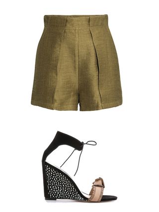 H&M + Linen-blend Shorts