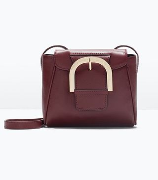 Zara + Leather Messenger Bag