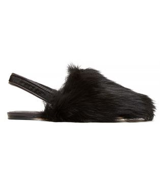 Rosetta Getty + Shearling Slingback Shoes ($