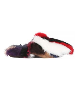 Se + Patchwork Lapin Fur Slippers