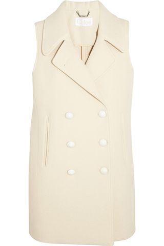 Chloé + Wool-Blend Crepe Vest