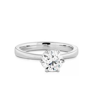 Hearts on Fire + Signature 6 Prong Solitaire Engagement Ring, White Gold