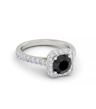 Gemvara + Round Black Diamond Ring