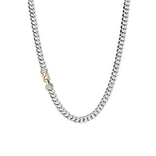 David Yurman + Buckle Chain Necklace with Gold