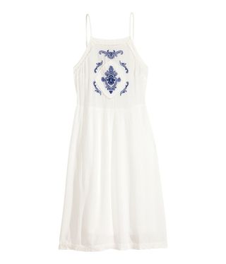 H&M + Embroidered Dress