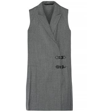 Marc by Marc Jacobs + Pleated Wool Mini Dress, Grey