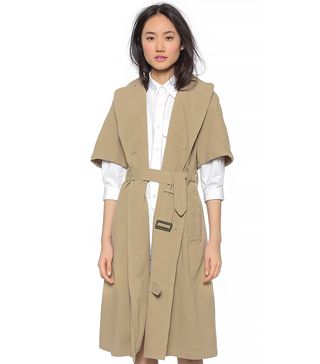 NLST + Short Sleeve Trench Coat, Khaki