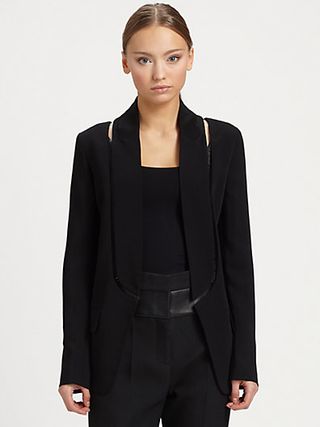 Alexander Wang + Crepe Cutaway Blazer