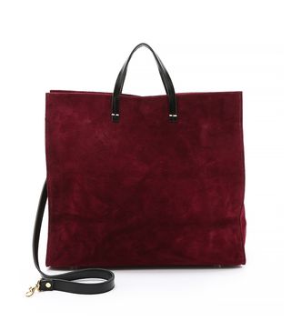 Clare V. + Suede Simple Tote, Oxblood