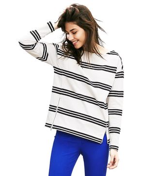 Banana Republic + Striped Zip-Front Pullover