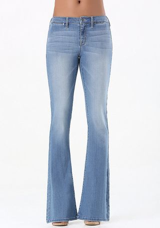Bebe + Clean Front Flared Jeans