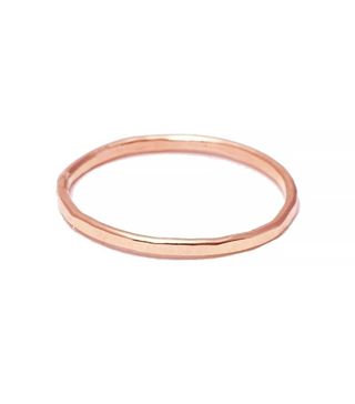 Catbird + Rose Gold Classic Hammered Ring