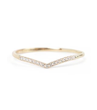 Catbird + Curved Demi-Pave Fairy Light Ring