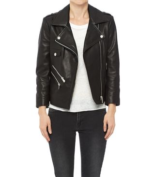 Anine Bing + Cropped Leather Jacket
