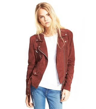 Veda + Jayne Suede Moto Jacket