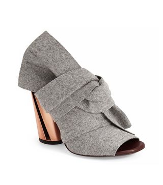 Proenza Schouler + Knotted Peep Toe Booties