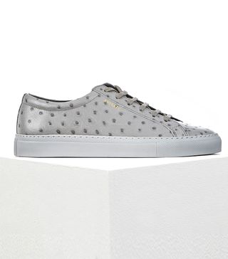 Axel Arigato + Low Sneaker Ostrich Embossed Leather Sneakers
