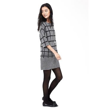 Banana Republic + Plaid Sweater Dress