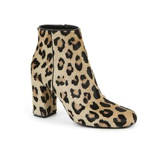 Saint Laurent + Babies Leopard-Print Pony Hair Ankle Boots