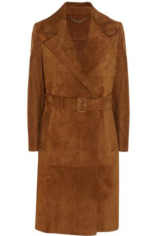 Burberry Prorsum + Fringed Suede Trench Coat