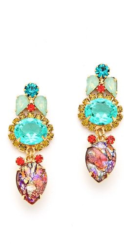 Elizabeth Cole + Crystal Drop Earrings